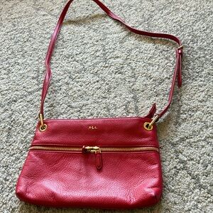 Lauren by Ralph Lauren Crossbody red bag
